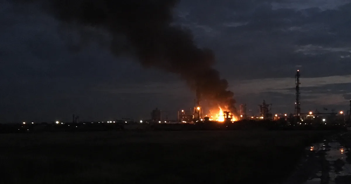 Пожежа після удару по газовидобувному активу Нафтогазу на Полтавщині