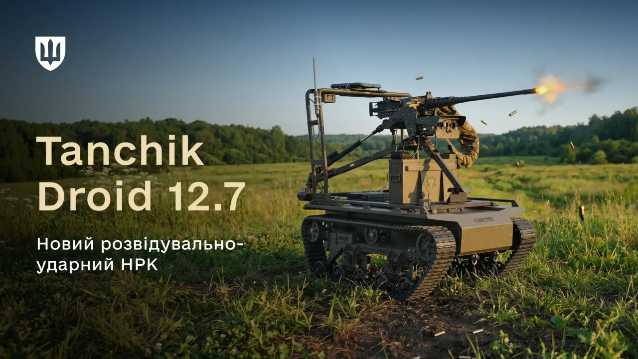 Наземний роботизований комплекс Tanchik Droid 12.7 на ілюстрації Міноборони